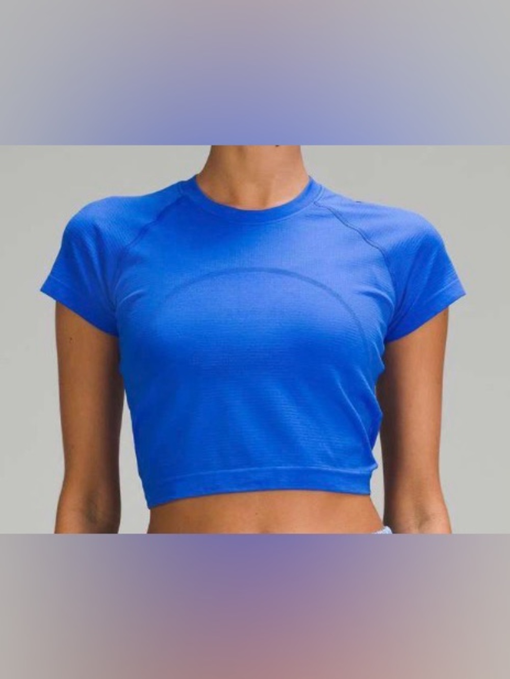Lululemon Swiftly Tech Cropped Short-Sleeve 2.0 Blazer Blue/ Blazer Blue Tone